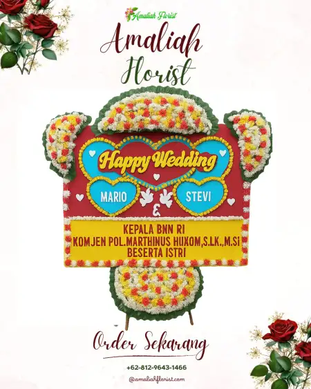 Papan Bunga Pernikahan Curahlele